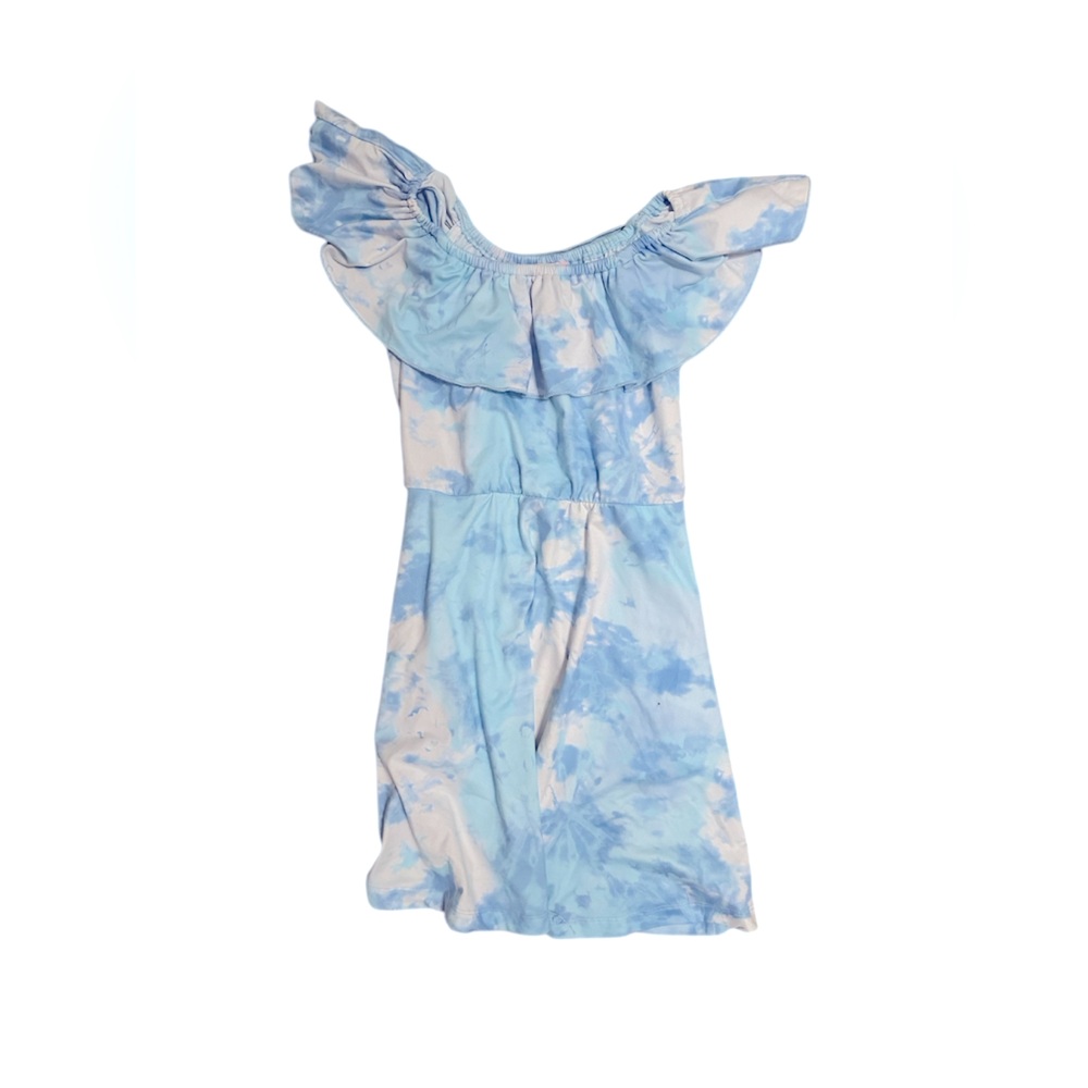 Girls tie dye boat neck dress